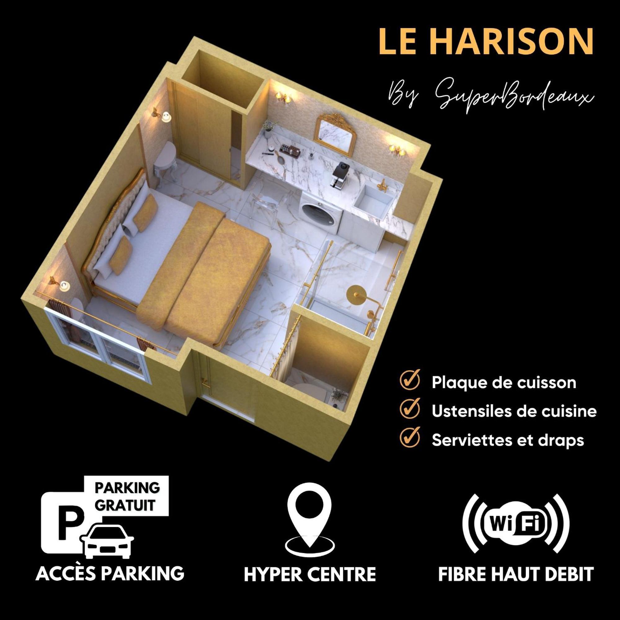 Apartment Self Checkin - Parking - Wifi Fibre - Kitchen - Center - Le Harison By Superbordeaux