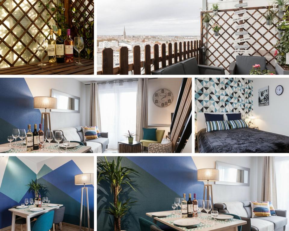 Free Parking - Self Checkin - Wifi - Panoramique Terrasse - Duplex Saint Jean - Superbordeaux * Bordeaux
