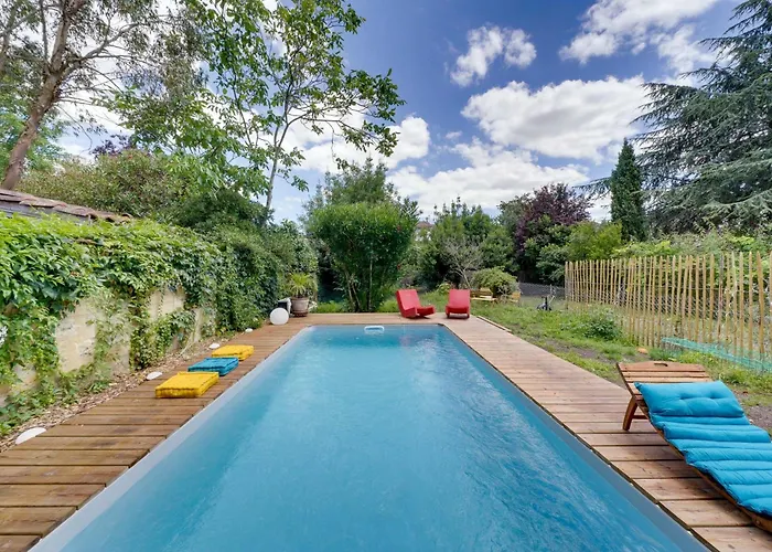 Bordeaux centre, 5 chambres, piscine, parking gratuit