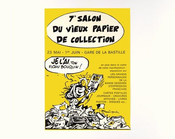 Original Vintage 1980s French Comic / Cartoonist Exhibition Poster ...